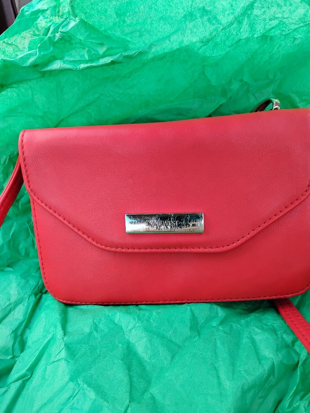 Nine West Women's Red Top-Handle Crossbody Bag